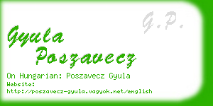 gyula poszavecz business card